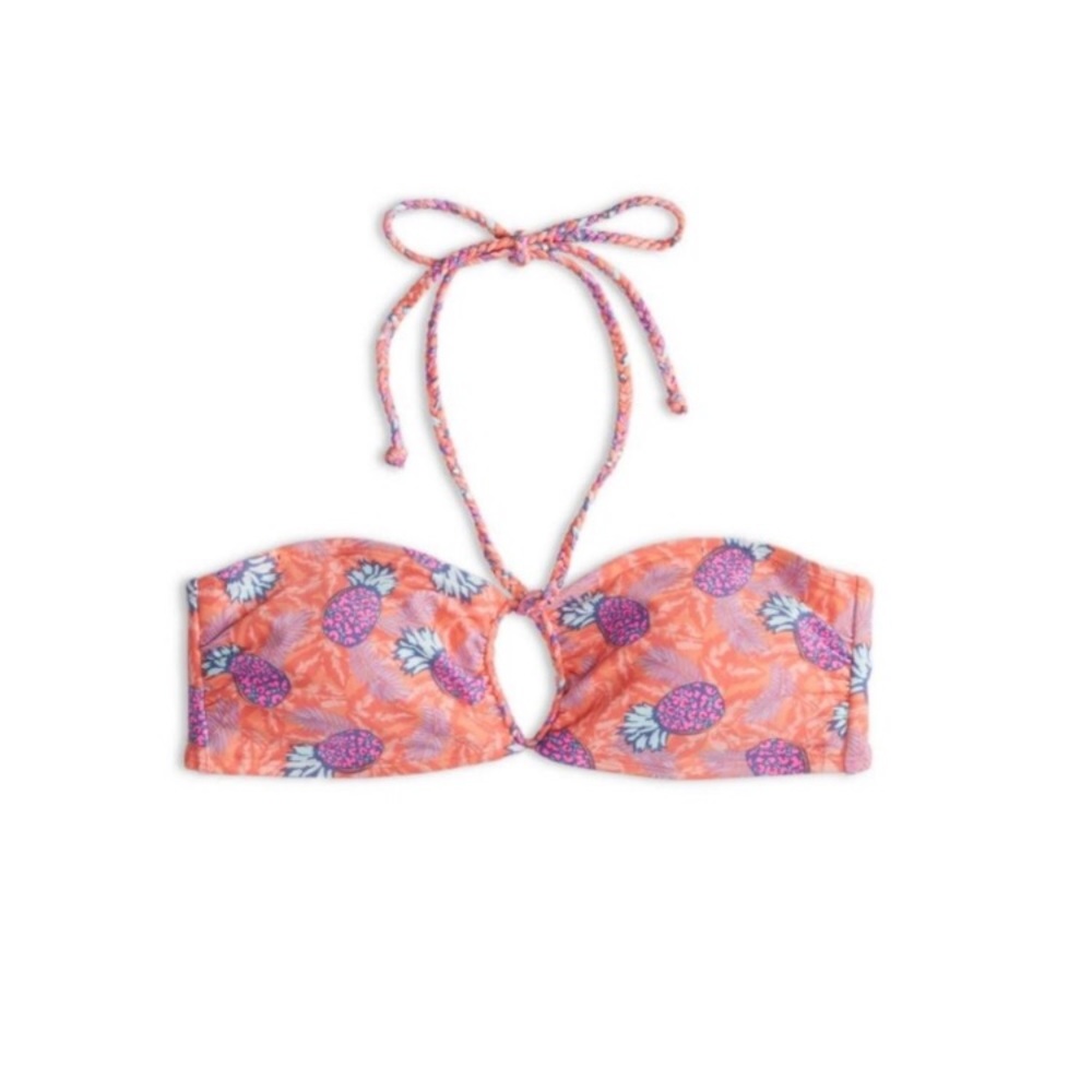 NWT American Eagle Pineapple Halter Bandeau Bikini